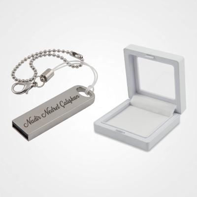 İsme ve Kuruma Özel Zincirli Metal USB Bellek (Display Kutulu) USB 2.0